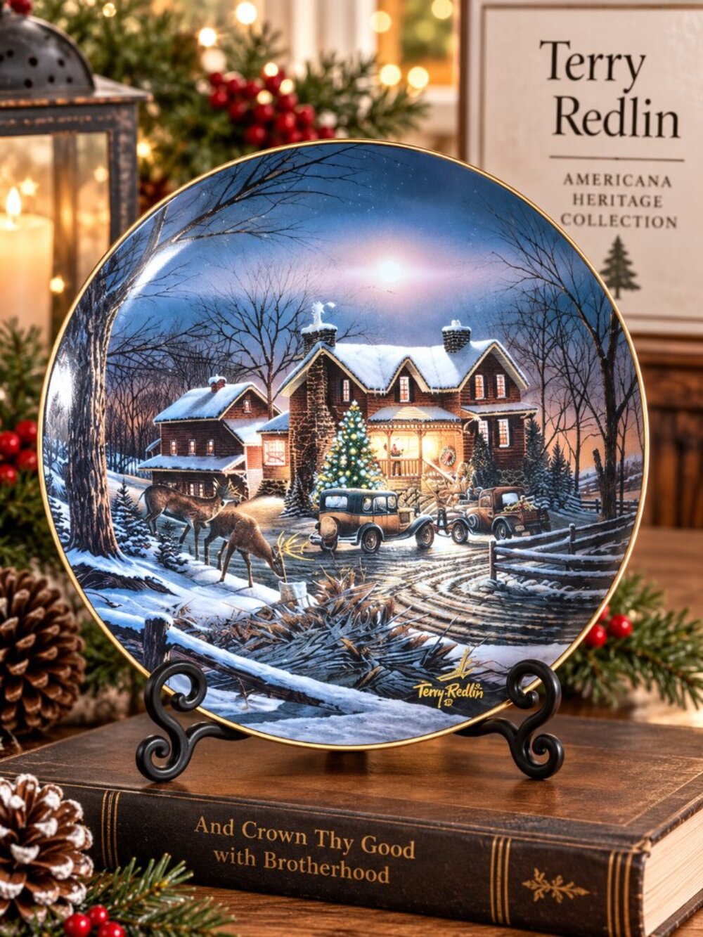 Terry Redlin “And Crown Thy Good with Brotherhood” Collector Plate America